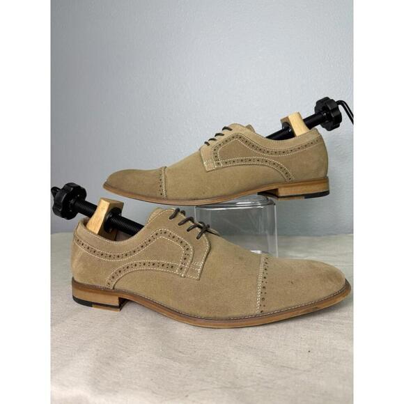 Stacy Adams Men's Cap Toe Dress Shoes  Size 13M Suede Sand - Picture 1 of 9